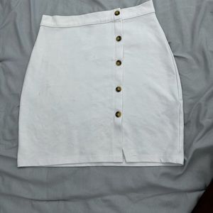 White mini skirt